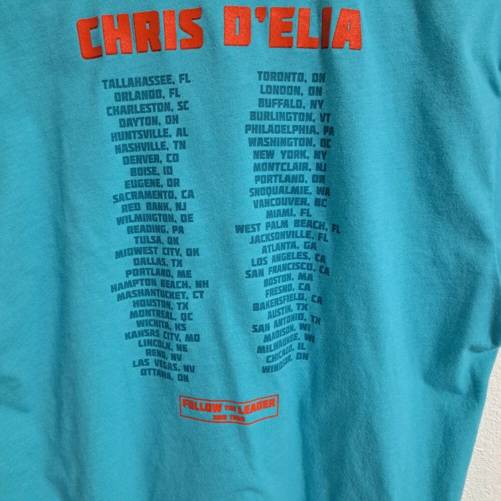 Chris Delia Follow The Leader Tour Tshirt Next Level Apparel Blue Unisex M - Picture 4 of 7